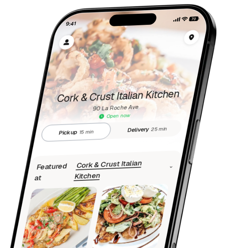 Cork & Crust Italian Kitchen app preview