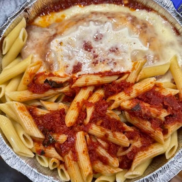 Drunken Chicken Parmigiana.